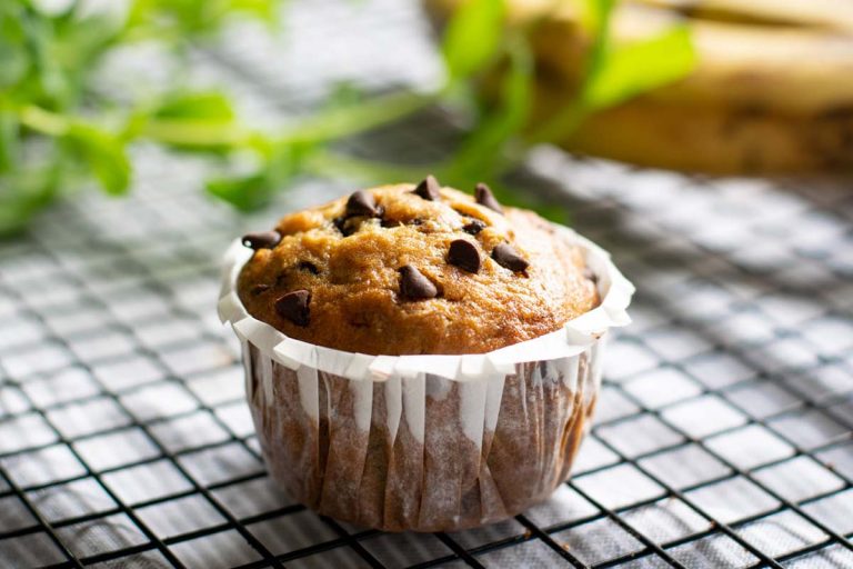 banana bread con gocce di cioccolato