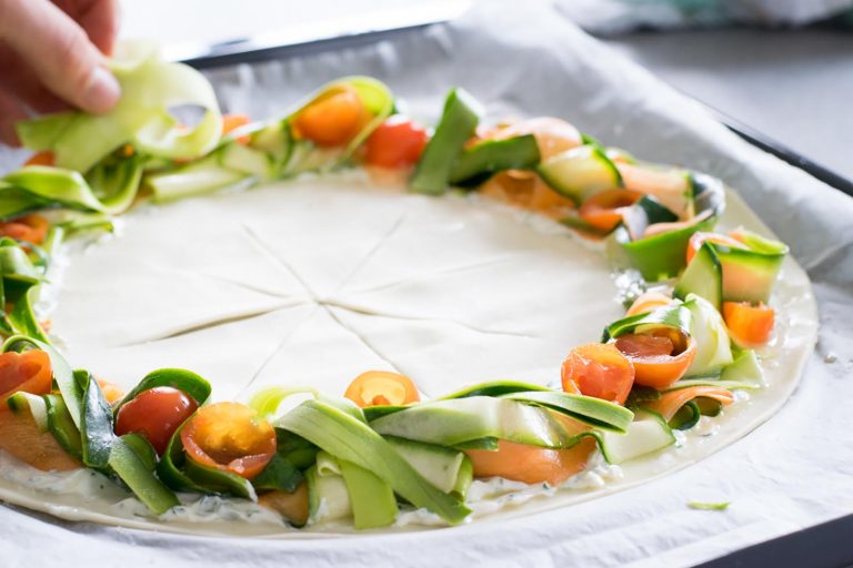 ciambella di pasta sfoglia e verdure