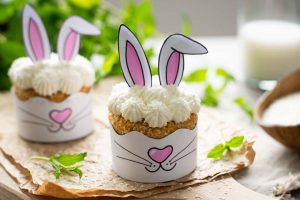 Cupcake di Pasqua a forma di coniglietti