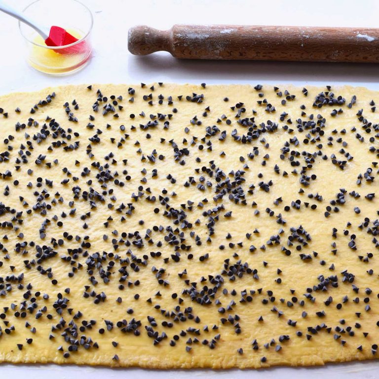 torta angelica con gocce di cioccolato