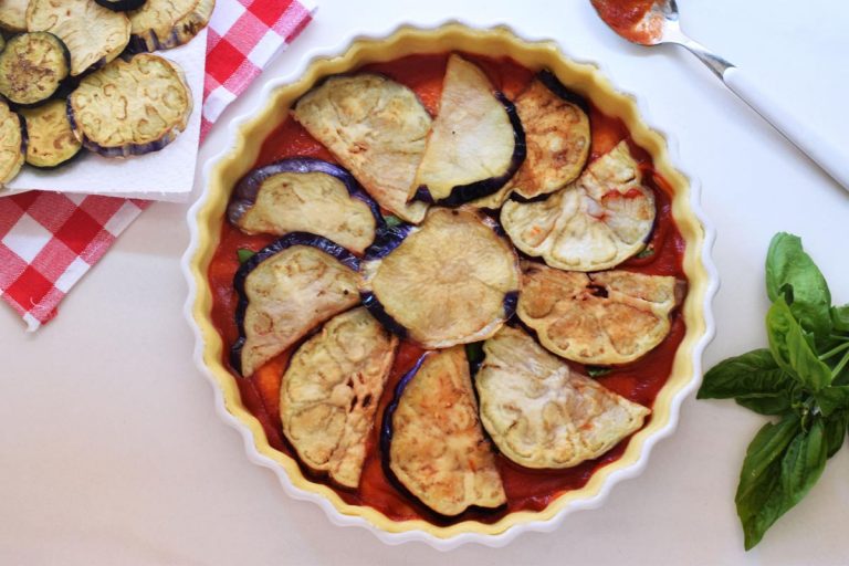 torta salata con melanzane