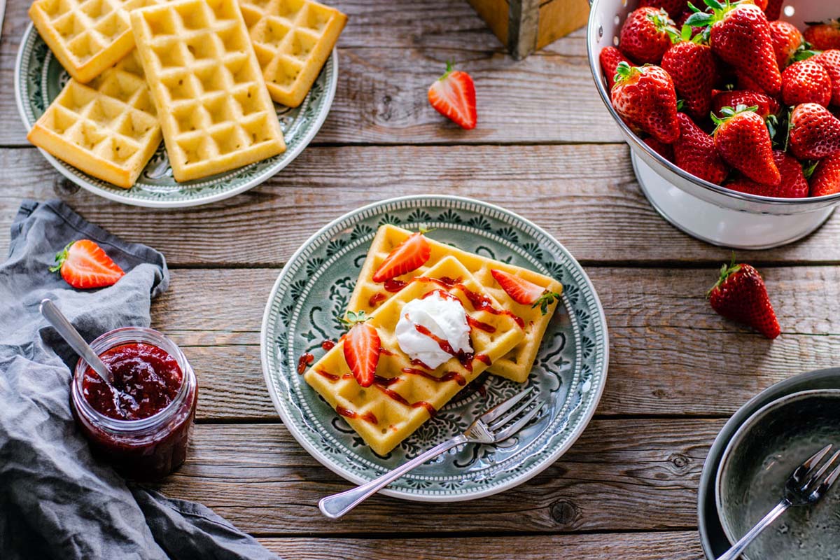 Waffle cotti con la piastra o al forno - Lucake