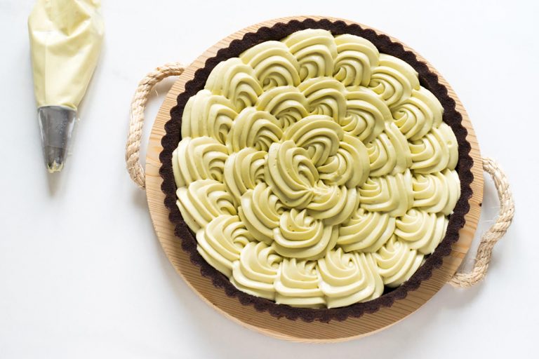 crostata senza cottura al pistacchio