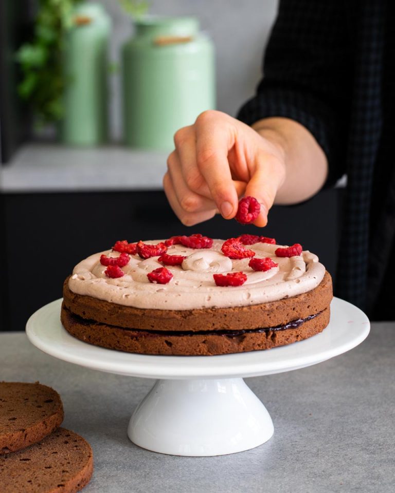 torta cioccolato lamponi