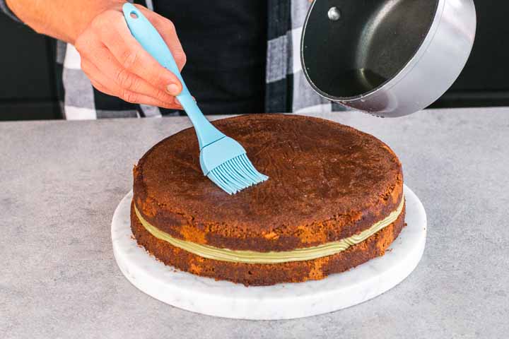 torta con pistacchio e cioccolato