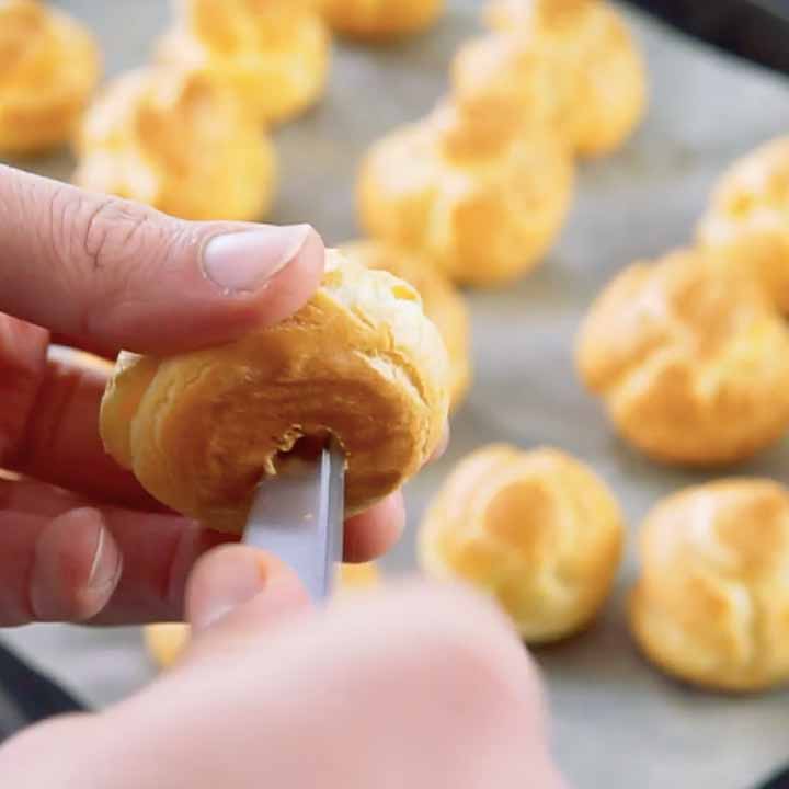 profitterol cioccolato bianco