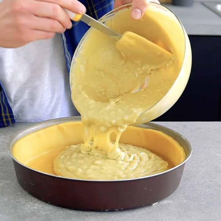 crostata con crema al pistacchio