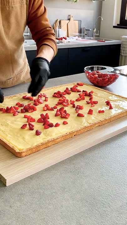crostata rettangolare di frutta