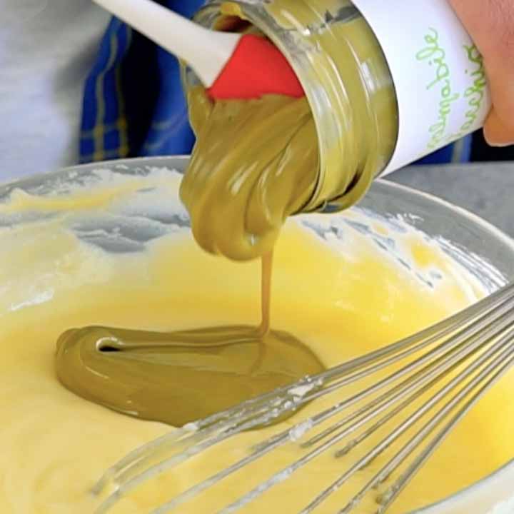 pastiera con crema di pistacchio