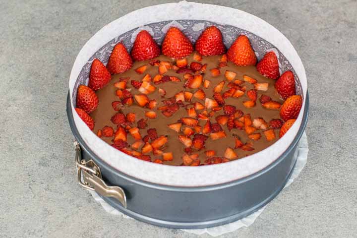 torta di cioccolato e fragole