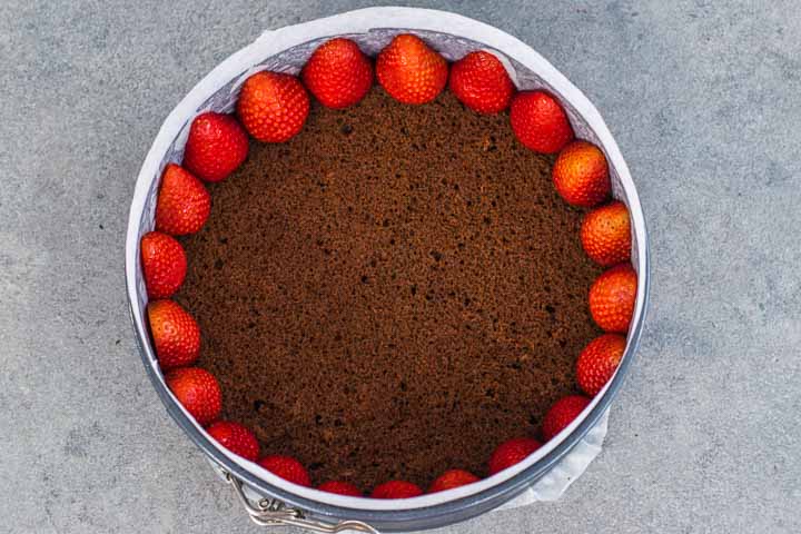 torta di fragole e cioccolato