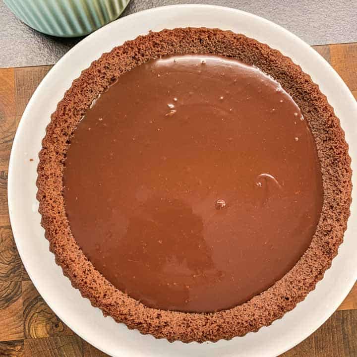 crostata morbida al cioccolato e pistacchio