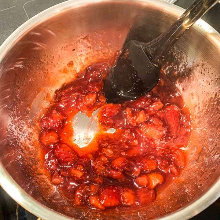 dessert di fragole