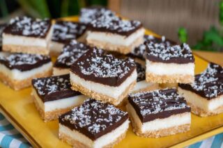 quadrotti al cocco e cioccolato