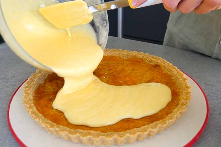 crostata con pesche