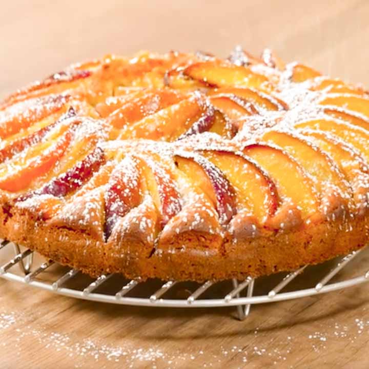 torta alle pesche