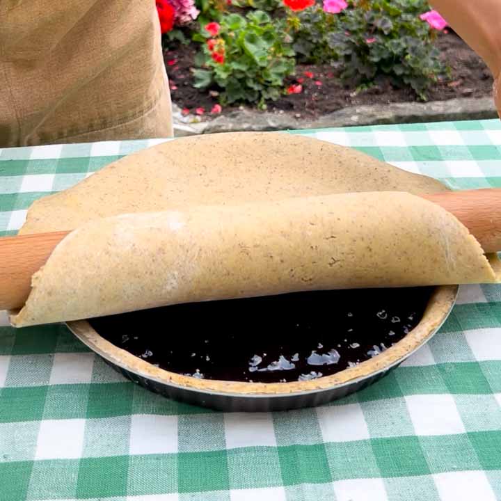 torta di grano saraceno ai mirtilli