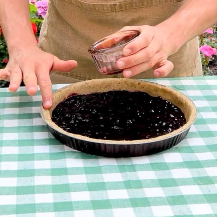 torta di grano saraceno e marmellata