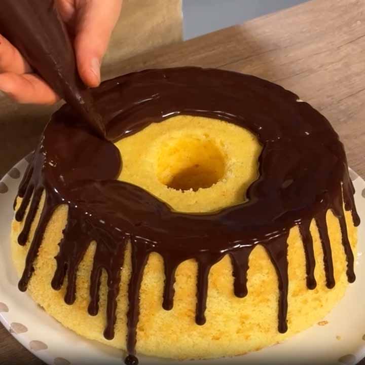 chiffon cake al cioccolato